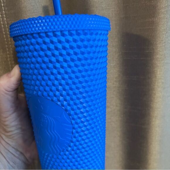 Starbucks 2021 China Matte Blue Studded Venti 24 oz Tumber NEW - Picture 6 of 6